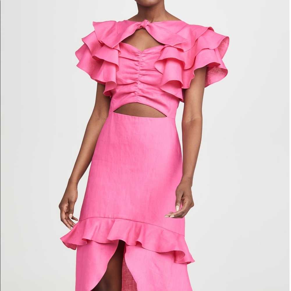 Viva Aviva- Maui Hawaii Western Dress in Hot Pink
